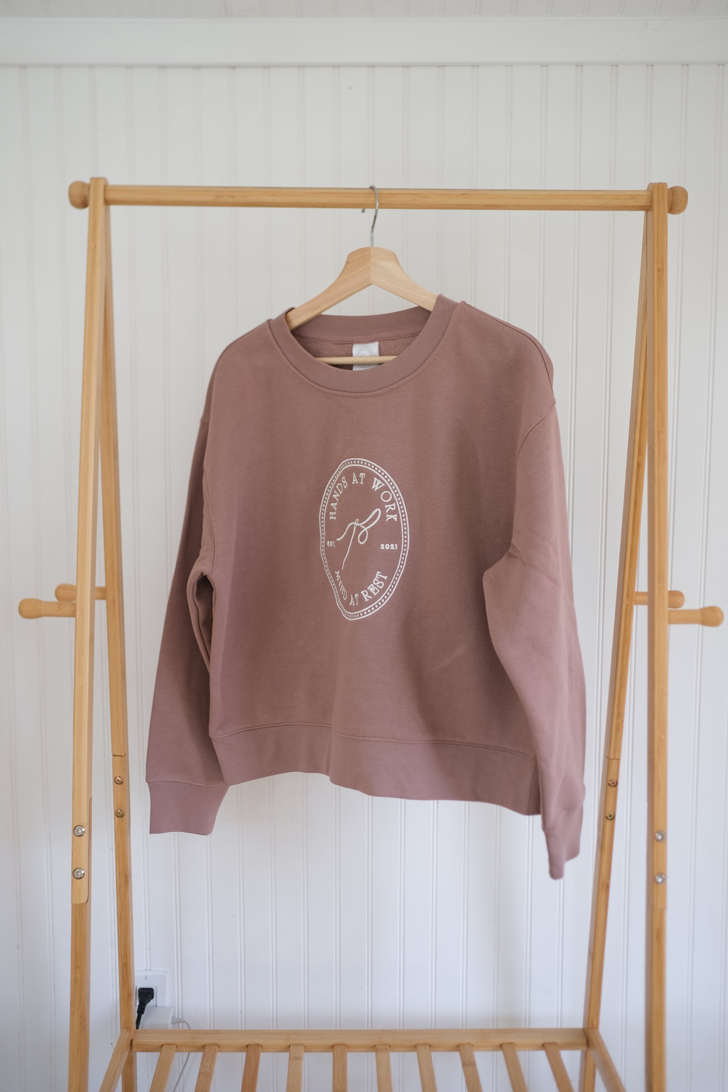 Hands At Work Embroidered Crewneck