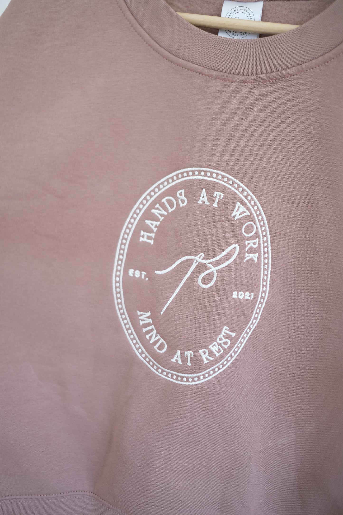 Hands At Work Embroidered Crewneck