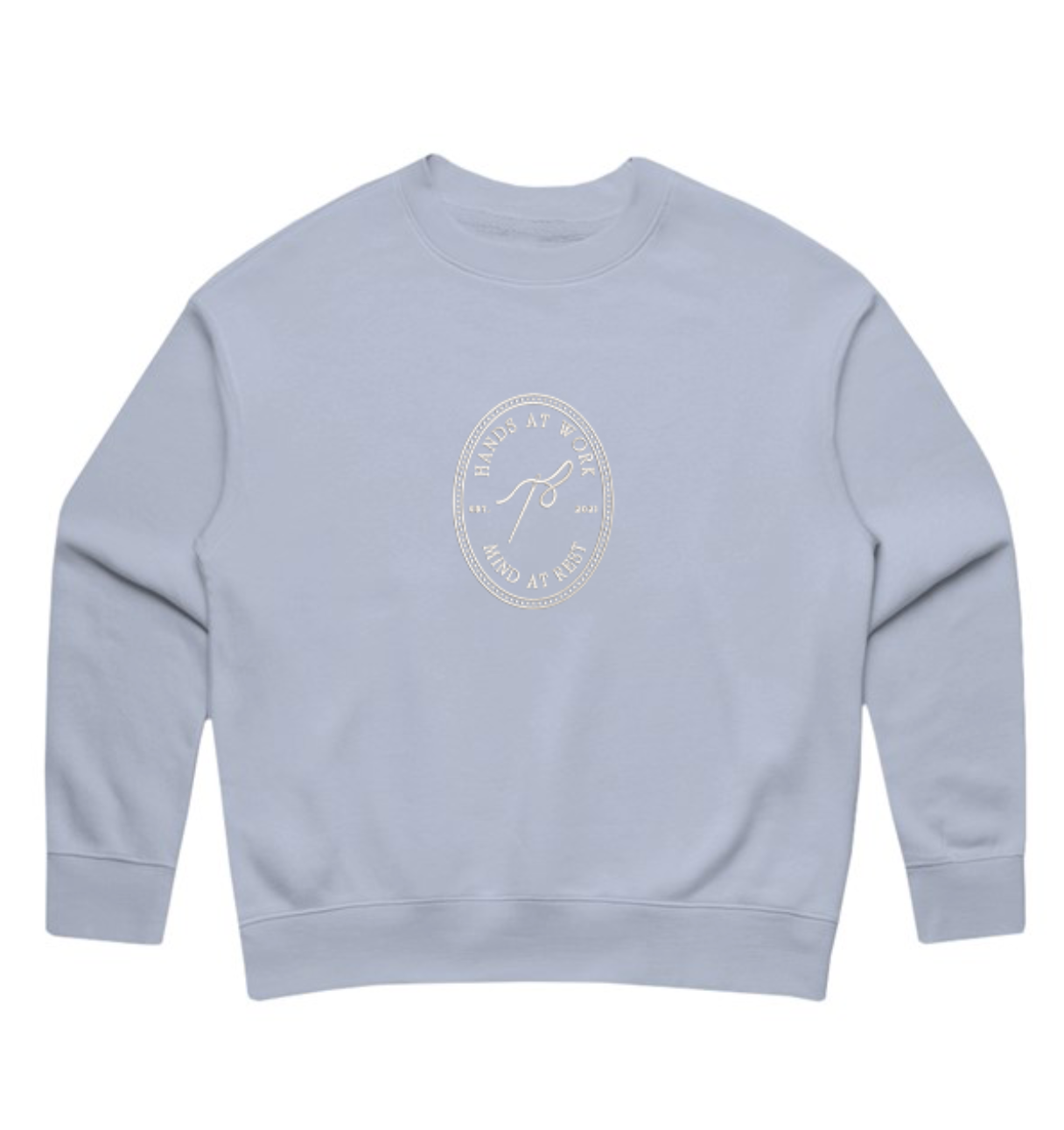 Hands At Work Embroidered Crewneck
